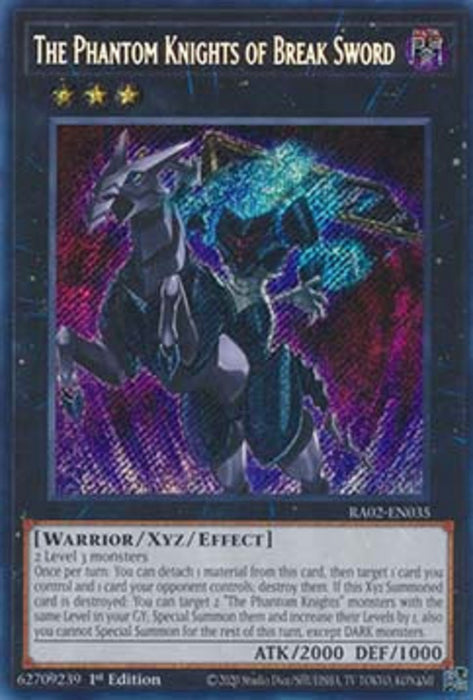 The Phantom Knights of Break Sword (V.3) RA02-EN035 Secret Rare Englisch