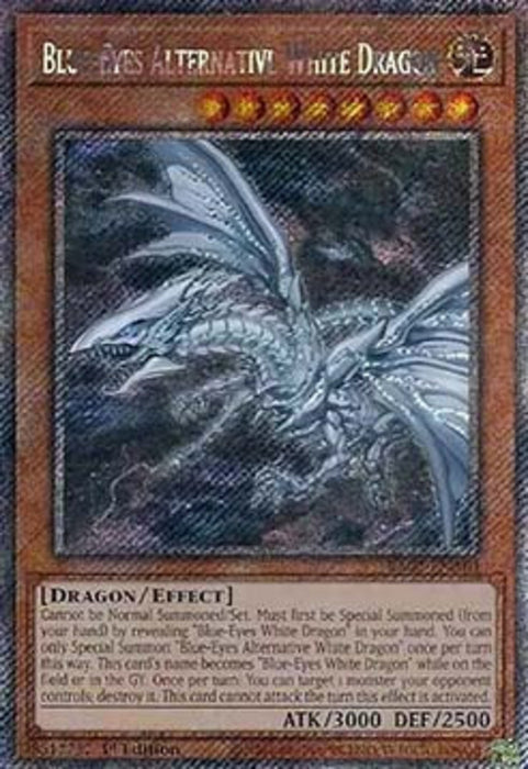 Blue-Eyes Alternative White Dragon (V.4) RA02-EN010 Platinum Secret Rare Englisch