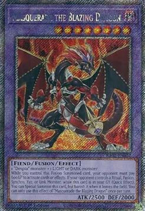 Masquerade the Blazing Dragon (V.4) RA02-EN022 Platinum Secret Rare Englisch