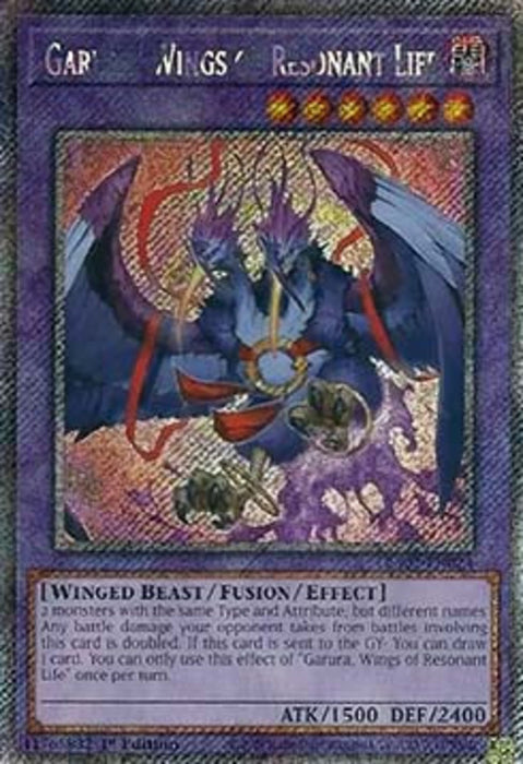 Garura, Wings of Resonant Life (V.4) RA02-EN024 Platinum Secret Rare Englisch