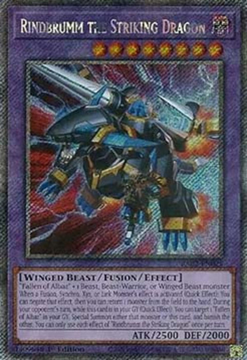 Rindbrumm the Striking Dragon (V.4) RA02-EN025 Platinum Secret Rare Englisch