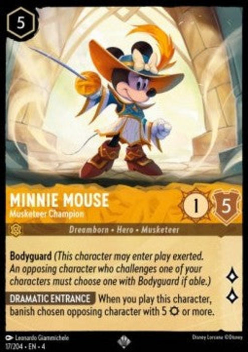 Minnie Mouse - Musketeer Champion (V.1) 4URS-017 Super Rare Englisch
