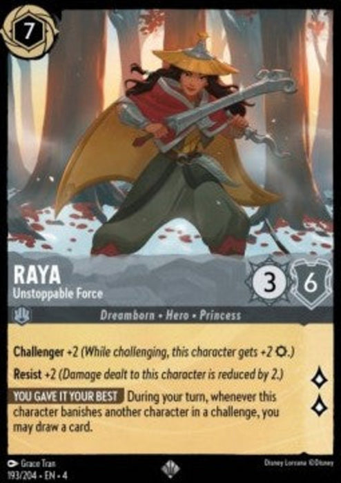 Raya - Unstoppable Force 4URS-193 Super Rare Englisch