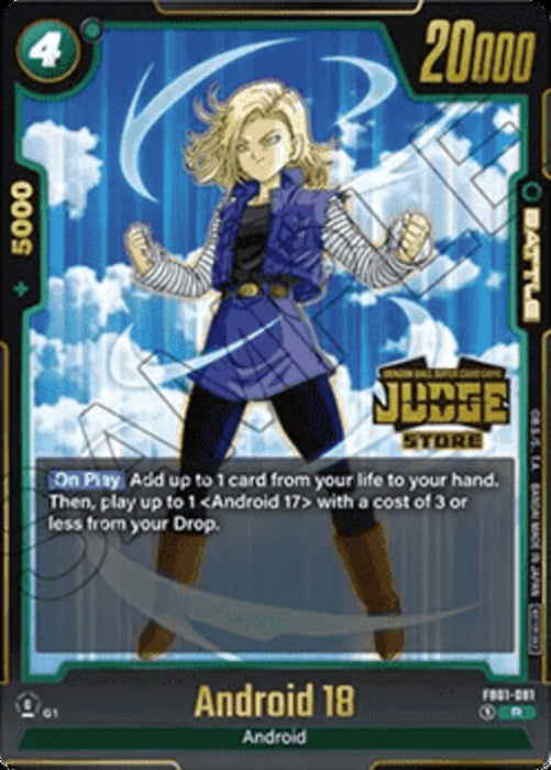 Android 18 (FB01-081) JPFW Rare Englisch