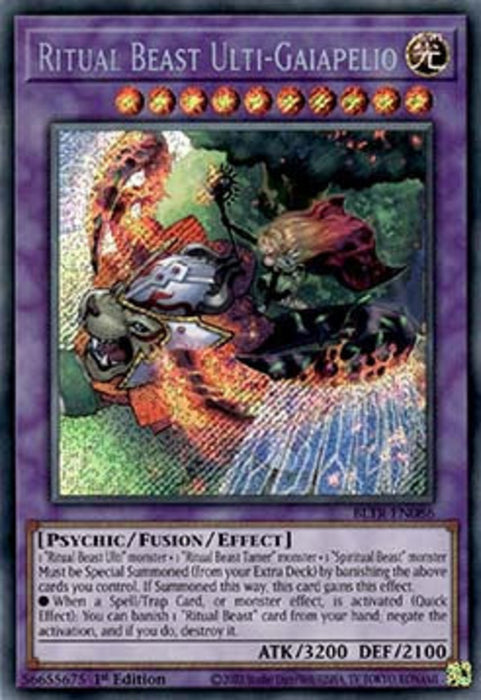 Ritual Beast Ulti-Gaiapelio BLTR-EN086 Secret Rare Englisch