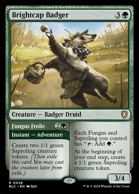 Magic: Brightcap Badger // Fungus Frolic