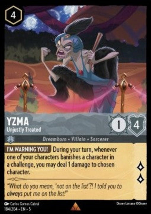 Yzma - Unjustly Treated 5SSK-184 Rare Englisch