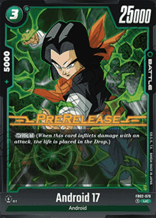 Android 17 (FB02-076) FB02P Uncommon Englisch