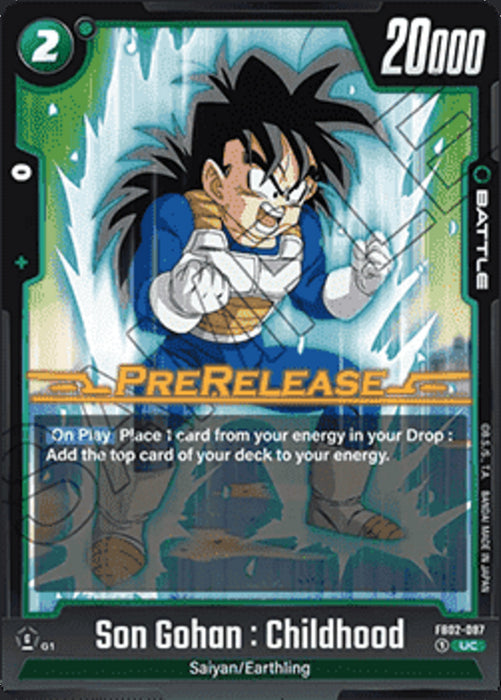 Son Gohan : Childhood (FB02-087) FB02P Uncommon Englisch