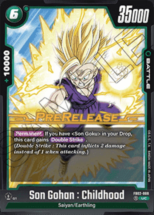 Son Gohan : Childhood (FB02-088) FB02P Uncommon Englisch