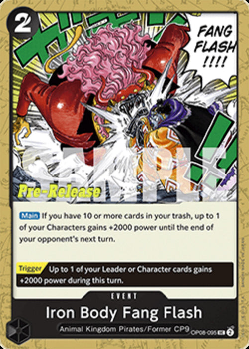 Iron Body Fang Flash (OP08-095) OP08P Uncommon Englisch