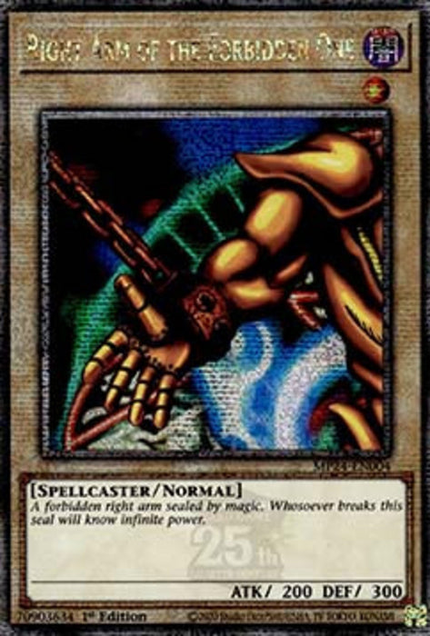 Right Arm of the Forbidden One MP24-EN004 Quarter Century Secret Rare Englisch