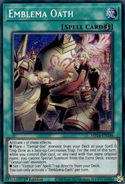 Emblema Oath MP24-EN146 Secret Rare Englisch