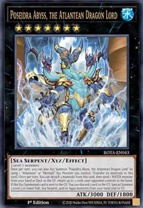 Poseidra Abyss, the Atlantean Dragon Lord (V.1) ROTA-EN043 Ultra Rare Englisch