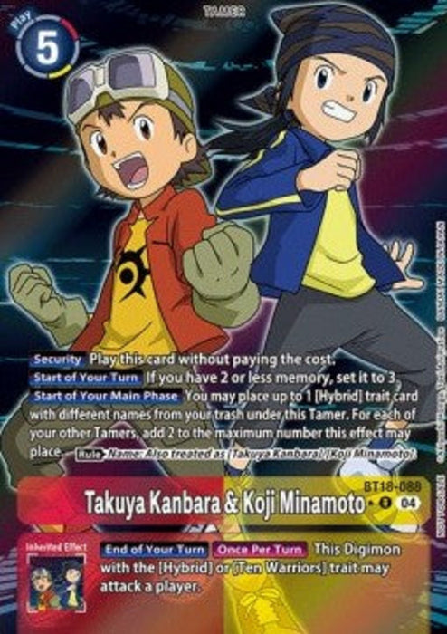 Takuya Kanbara & Koji Minamoto (BT18-088) (V.2) SB2.0 Alternative Art Englisch