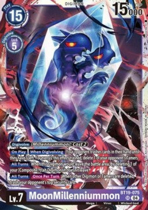 MoonMillenniummon (BT19-075) (V.1) SB2.0 Super Rare Englisch