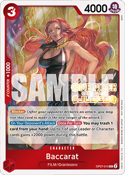 Baccarat (OP07-010) JDG Rare Englisch