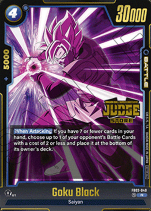 Goku Black (FB02-040) JPFW Rare Englisch