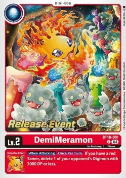 DemiMeramon (BT18-001) SB2.0P Uncommon Englisch