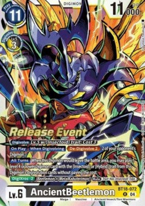 AncientBeetlemon (BT18-072) SB2.0P Rare Englisch