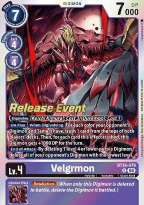 Velgrmon (BT18-079) SB2.0P Rare Englisch