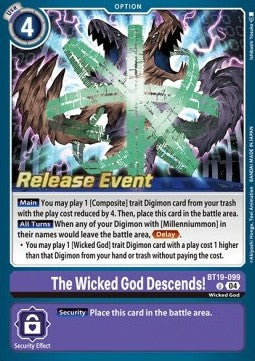 The Wicked God Descends! (BT19-099) SB2.0P Uncommon Englisch