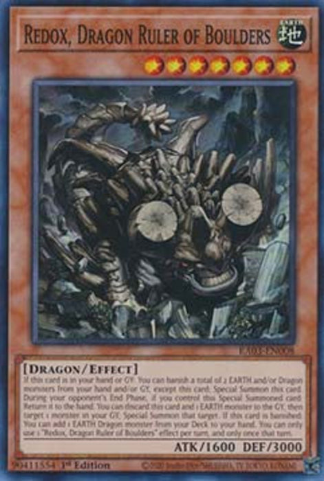 Redox, Dragon Ruler of Boulders (V.1) RA03-EN008 Super Rare Englisch