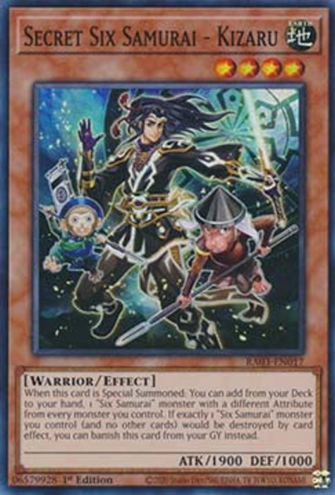 Secret Six Samurai - Kizaru (V.1) RA03-EN017 Super Rare Englisch
