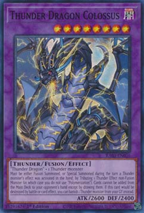 Thunder Dragon Colossus (V.1) RA03-EN036 Super Rare Englisch