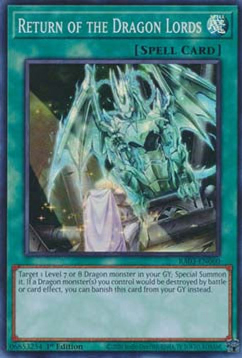 Return of the Dragon Lords (V.1) RA03-EN060 Super Rare Englisch