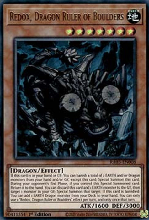 Redox, Dragon Ruler of Boulders (V.2) RA03-EN008 Ultra Rare Englisch