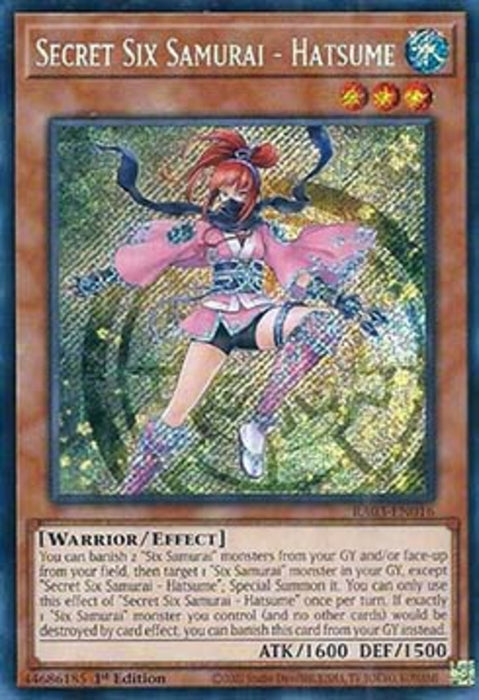 Secret Six Samurai - Hatsume (V.3) RA03-EN016 Secret Rare Englisch