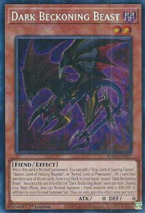 Dark Beckoning Beast (V.3) RA03-EN027 Secret Rare Englisch