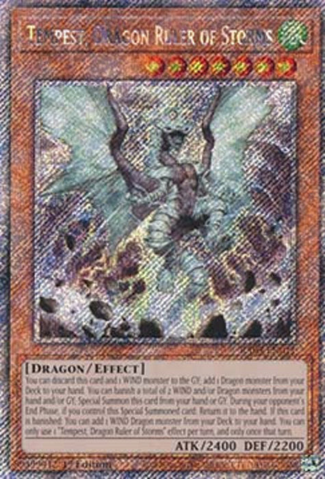 Tempest, Dragon Ruler of Storms (V.4) RA03-EN011 Platinum Secret Rare Englisch
