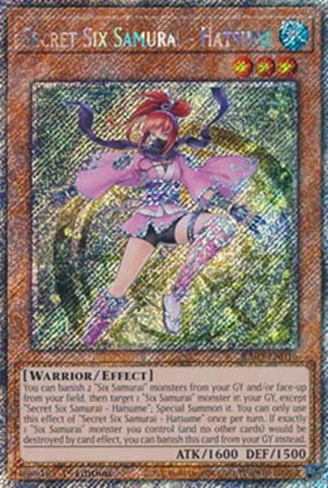Secret Six Samurai - Hatsume (V.4) RA03-EN016 Platinum Secret Rare Englisch