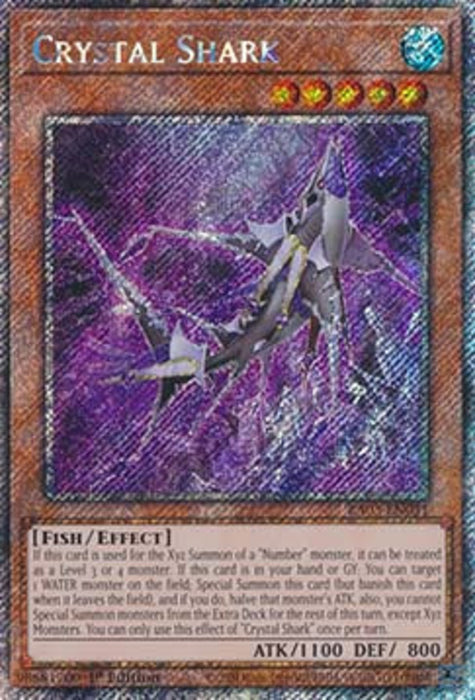 Crystal Shark (V.4) RA03-EN031 Platinum Secret Rare Englisch