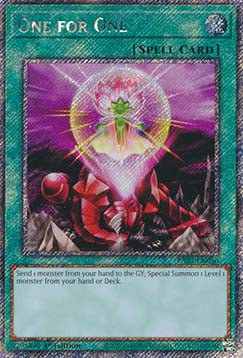 One for One (V.7) RA03-EN056 Platinum Secret Rare Englisch