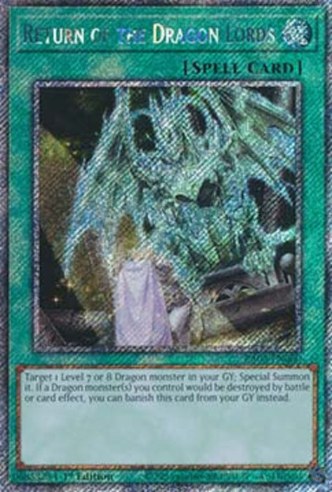 Return of the Dragon Lords (V.4) RA03-EN060 Platinum Secret Rare Englisch