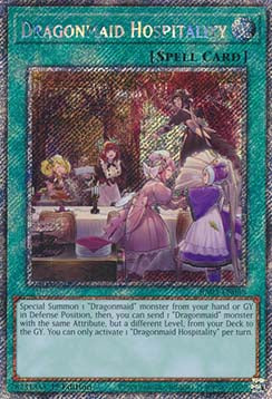 Dragonmaid Hospitality (V.4) RA03-EN068 Platinum Secret Rare Englisch