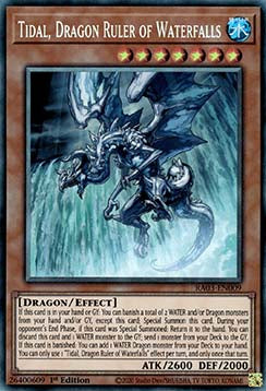 Tidal, Dragon Ruler of Waterfalls (V.6) RA03-EN009 Collectors Rare Englisch