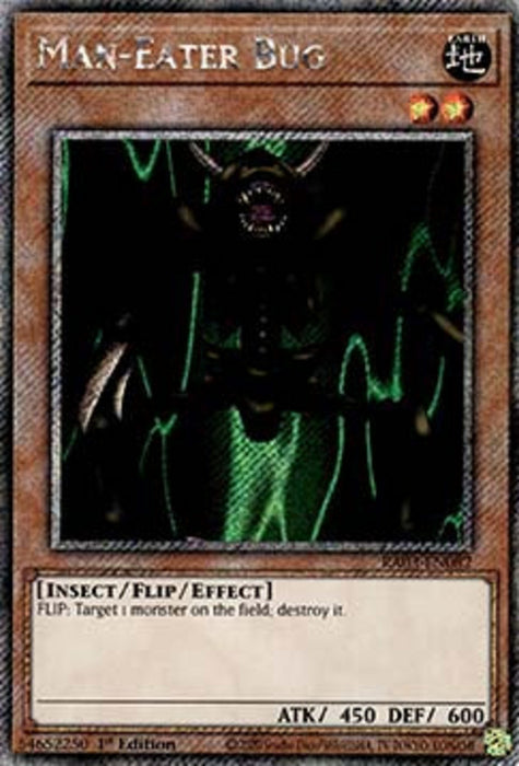 Man-Eater Bug (V.1) RA03-EN082 Platinum Secret Rare Englisch