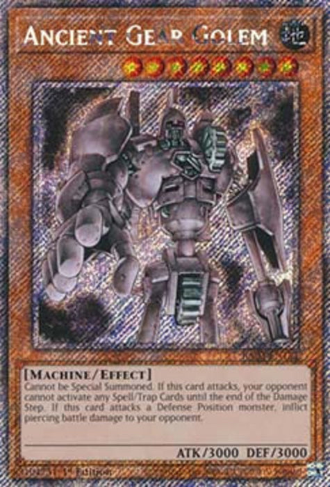 Ancient Gear Golem (V.1) RA03-EN151 Platinum Secret Rare Englisch