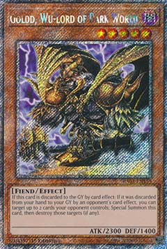 Goldd, Wu-Lord of Dark World (V.1) RA03-EN159 Platinum Secret Rare Englisch