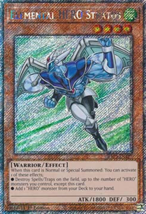 Elemental HERO Stratos (V.1) RA03-EN177 Platinum Secret Rare Englisch