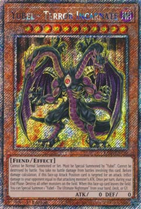 Yubel - Terror Incarnate (V.1) RA03-EN190 Platinum Secret Rare Englisch