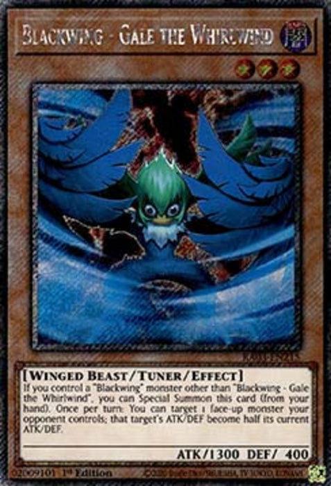 Blackwing - Gale the Whirlwind (V.1) RA03-EN215 Platinum Secret Rare Englisch