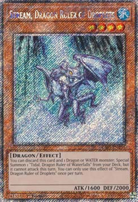 Stream, Dragon Ruler of Droplets (V.1) RA03-EN255 Platinum Secret Rare Englisch