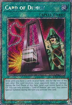 Card of Demise (V.1) RA03-EN265 Platinum Secret Rare Englisch