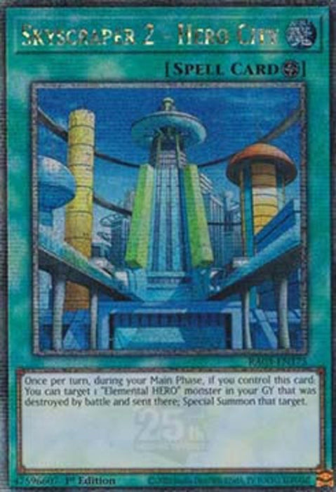 Skyscraper 2 - Hero City (V.2) RA03-EN175 Quarter Century Secret Rare Englisch