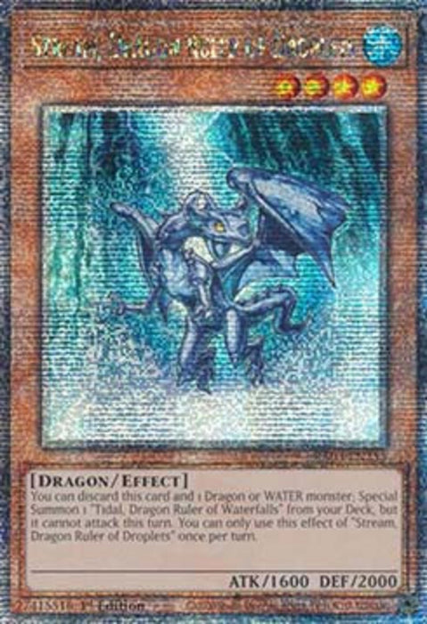 Stream, Dragon Ruler of Droplets (V.2) RA03-EN255 Quarter Century Secret Rare Englisch